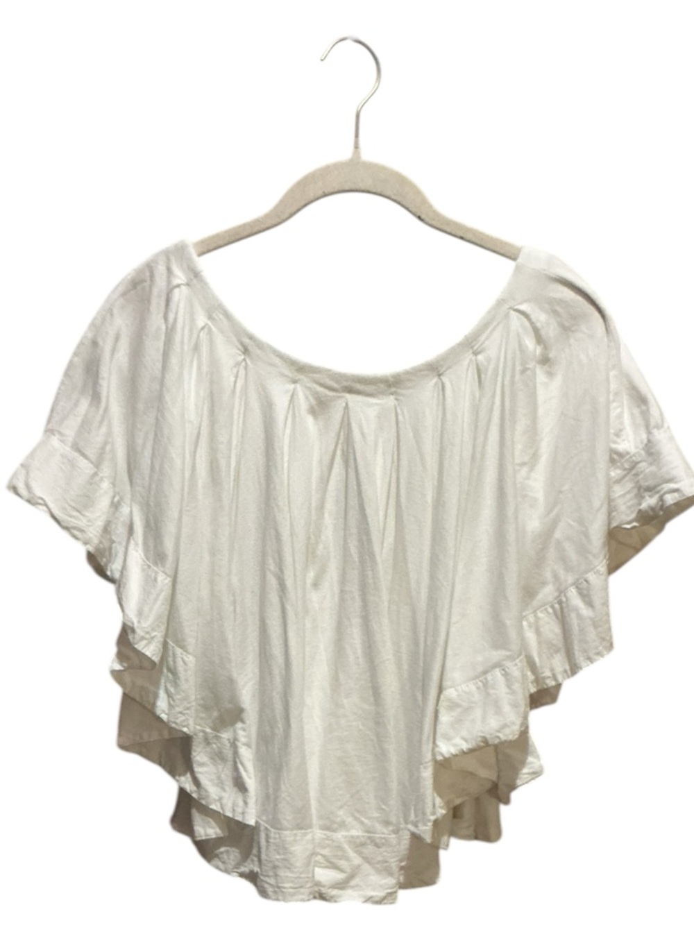 MAEVE Anthropologie WHITE Short Sleeve Swing Top - Picture 4 of 12